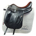 Voltaire Adelaide dressage saddle in black leather with blue voltaire branding