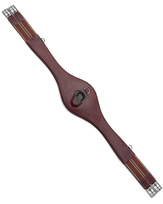 Prestige special girth 3A010 in printed leather with embroidered detail