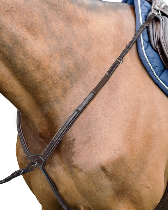 Prestige two-point breastplate 3D036 with raised profile and soft padding