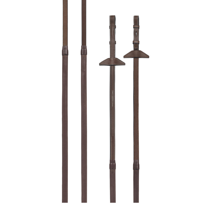 Prestige rubber grip reins 3E144 with embroidered detail