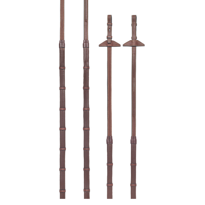 Renaissance curved rubber reins 4E146 with 7 stoppers