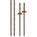 Renaissance ultra-thin rubber reins 4E149 with decorative stitching