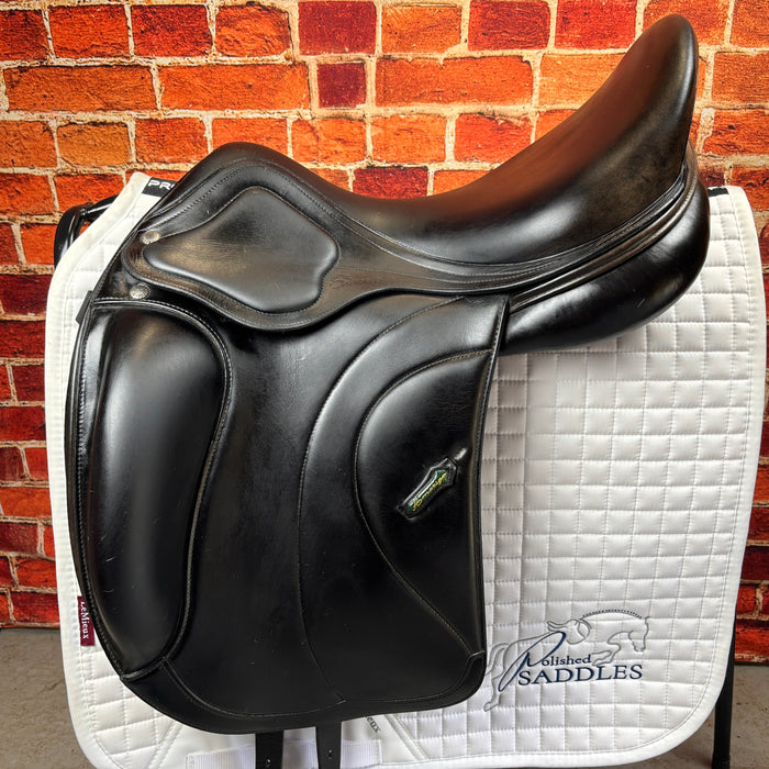 Amerigo Classic Siena Dressage Saddle side view in black leather