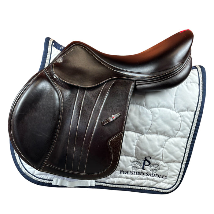 Equipe EKGO Special Jumping Saddle in brown leather, side view