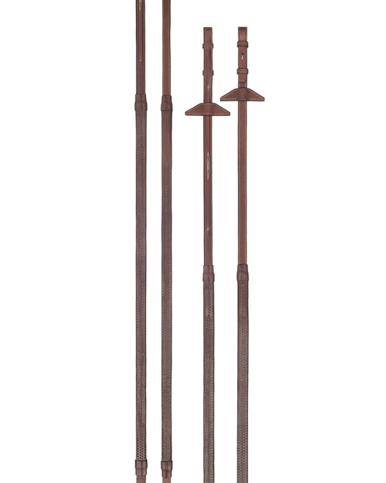 Renaissance 16mm rubber reins 4E156 with embroidered detail