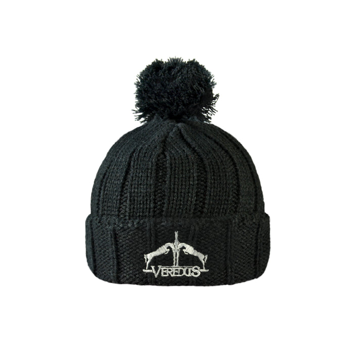 Veredus Black Bobble Hat