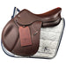 equipe synergy special jumping saddle in brown leather with new perfeqto flocked panels