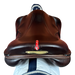 Polished Saddles Equipe EKGO 17.5 inch brown leather show jumping saddle with medium knee rolls and carbon fibre tree.