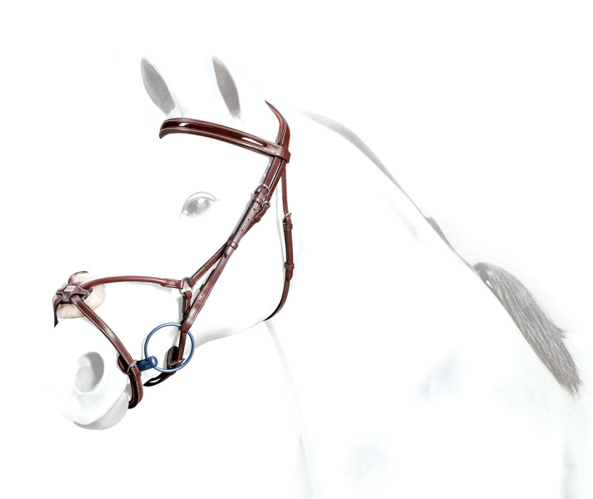 BR33 - Equipe Rolled Grackle Bridle with Patent BB